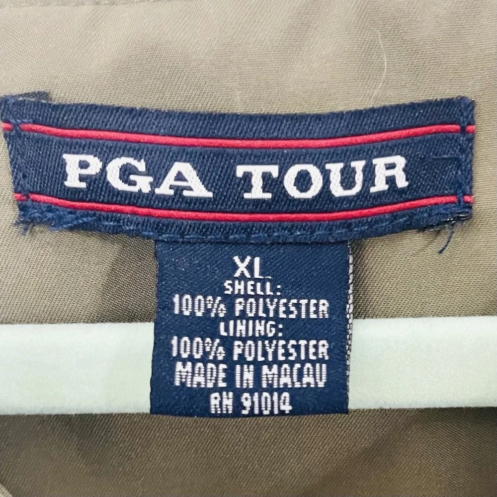 PGA Tour 1/4 Zip Vest Men's XL Olive Green The Tour Championship VTG 2001